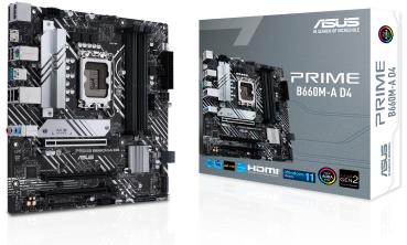 ASUS Prime B660M-A D4, Sockel  1700, mATX Mainboard , für Intel Prozessoren der 12. und 13. Generation